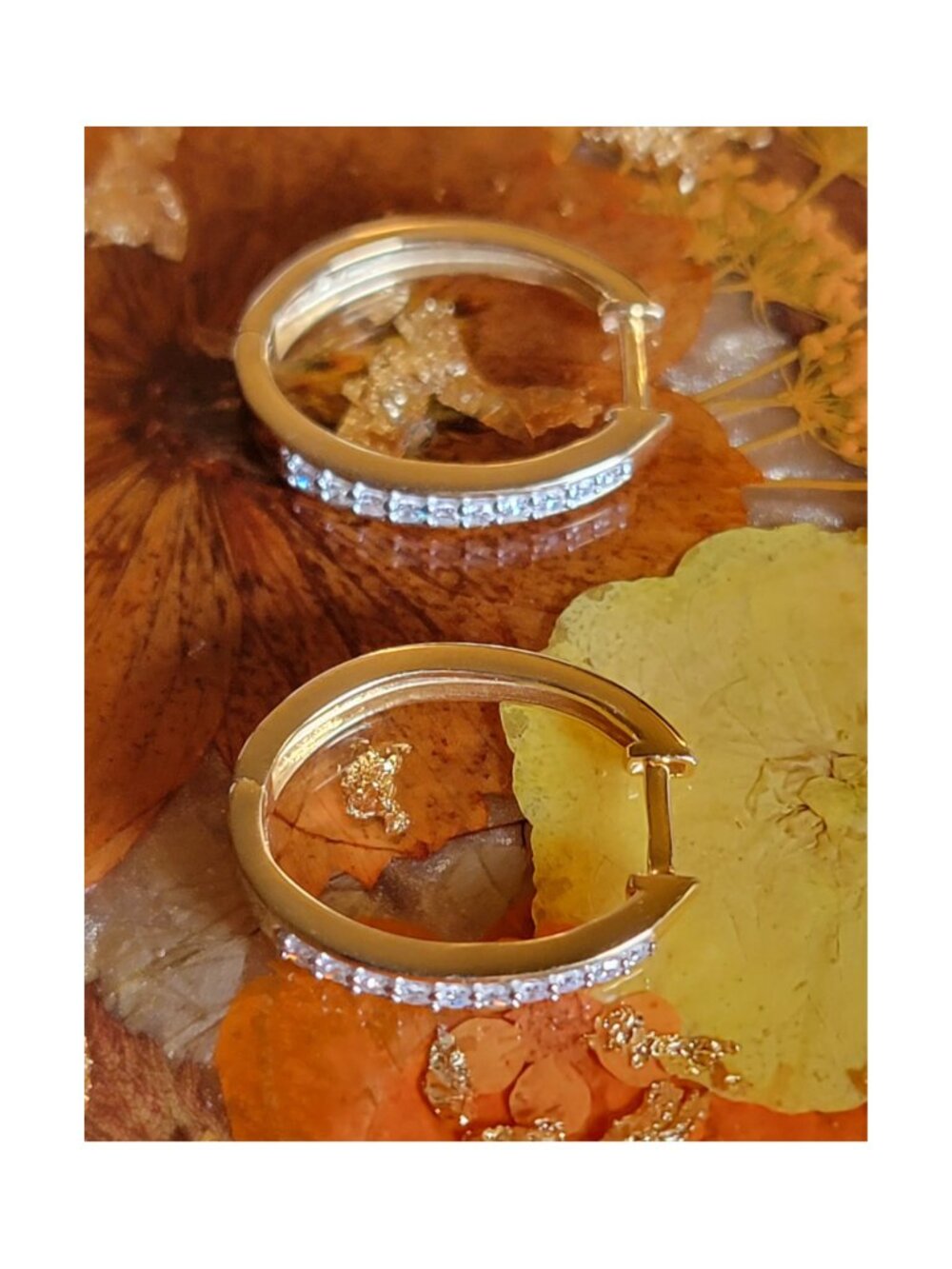 1/4 CTW Lab Grown Diamond Pavé Huggie Hoops 14K Gold Plated NWT